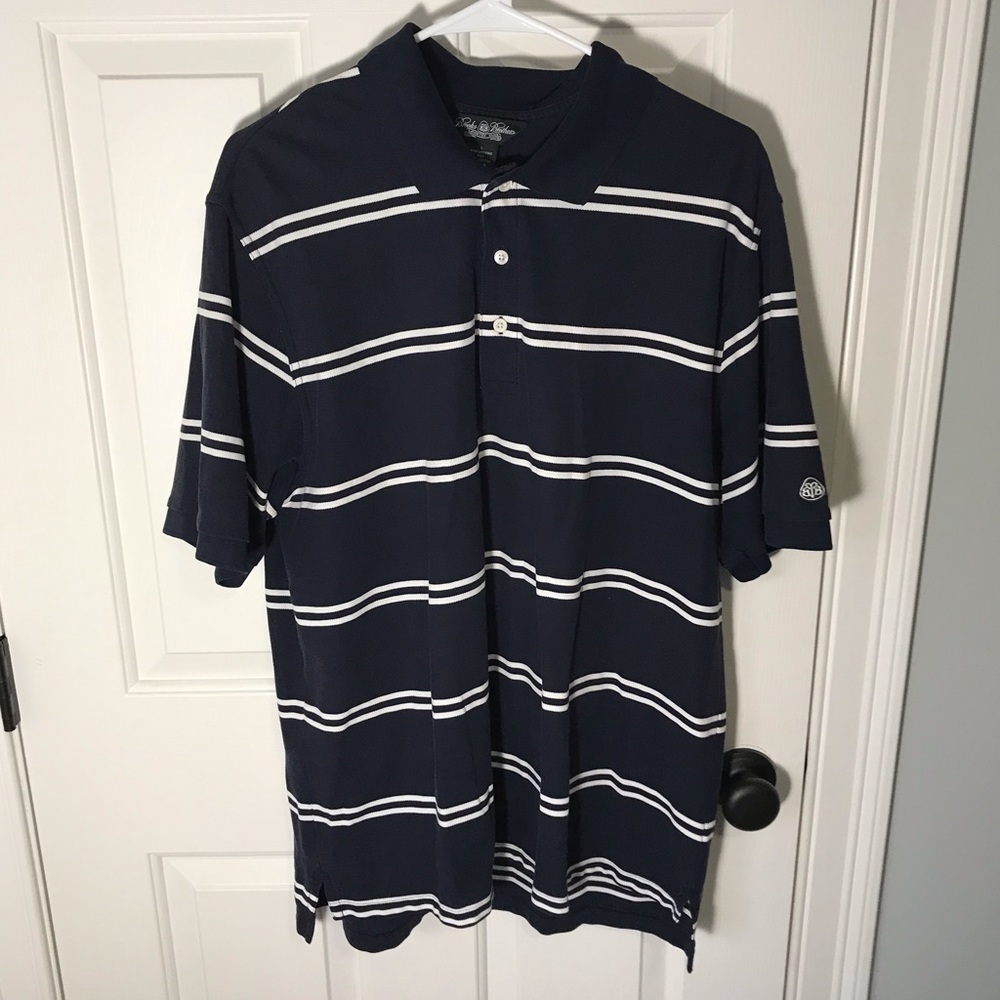 Brooks Brothers Country Club Striped Polo Size L
